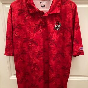 Champion Men's Georgia Bulldogs Polo Shirt in Bold Red